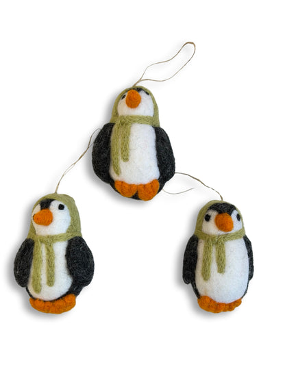 Felted Penguin - Sage Green