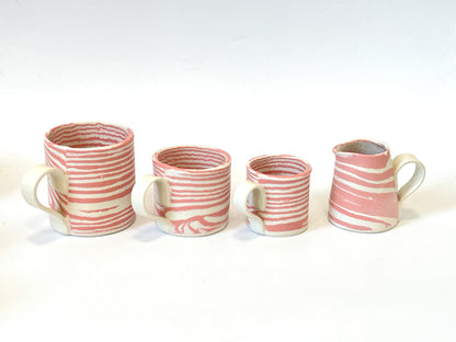 Ceramic Nerikomi Jug - Small - Pink