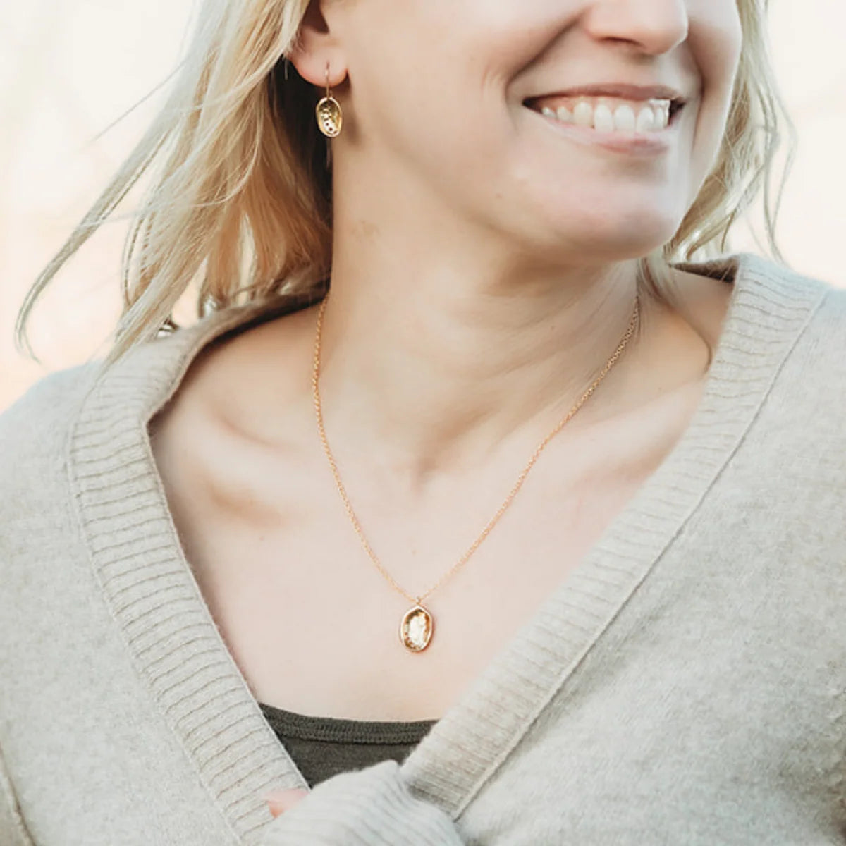 Gold Baby Paua Earrings