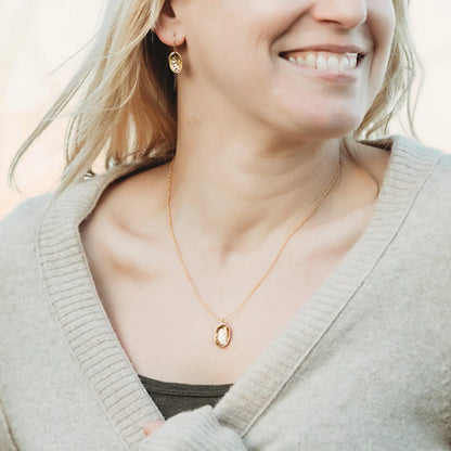 Gold Baby Paua Earrings