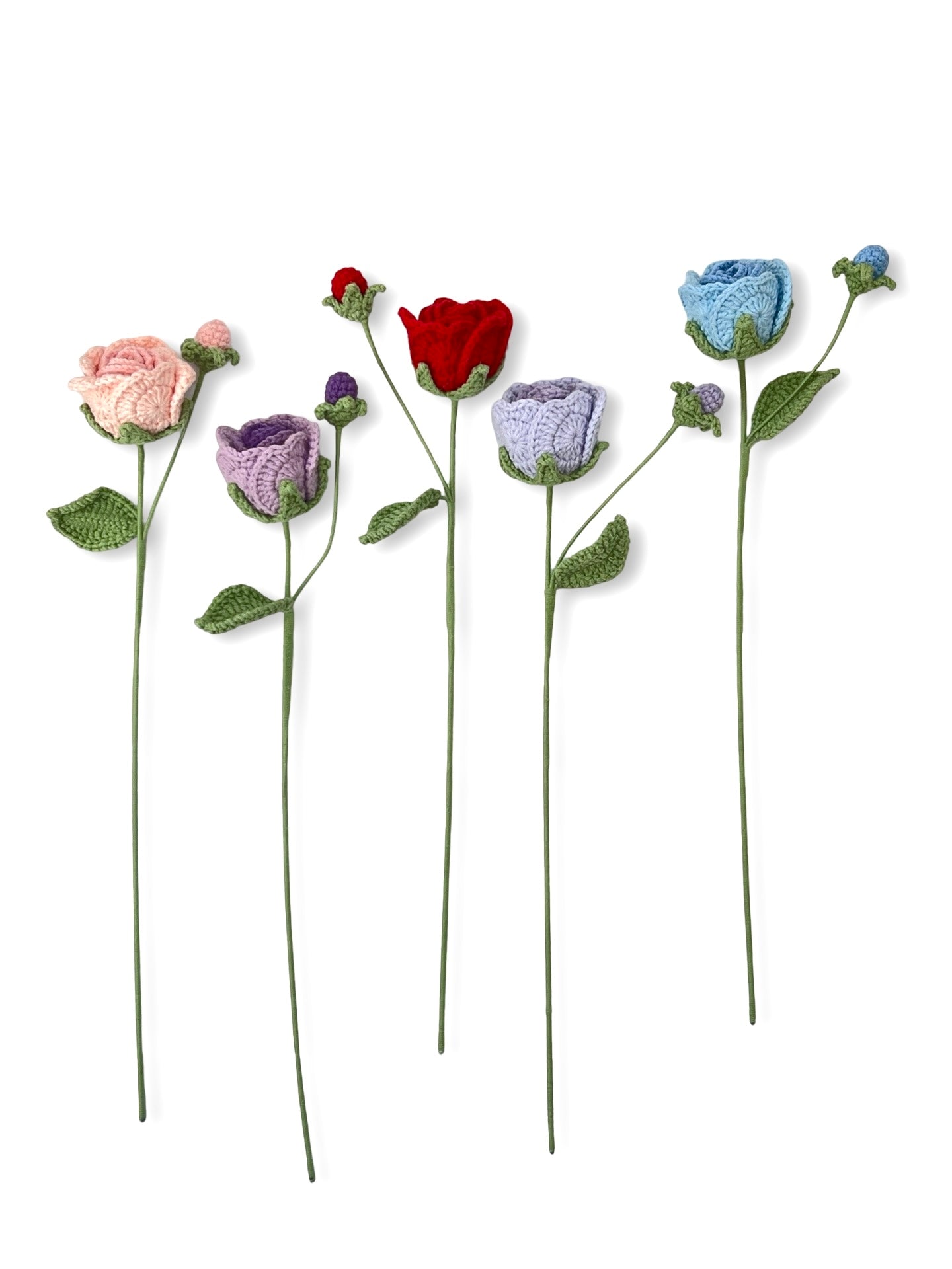 Crocheted Rosa - Light Blue