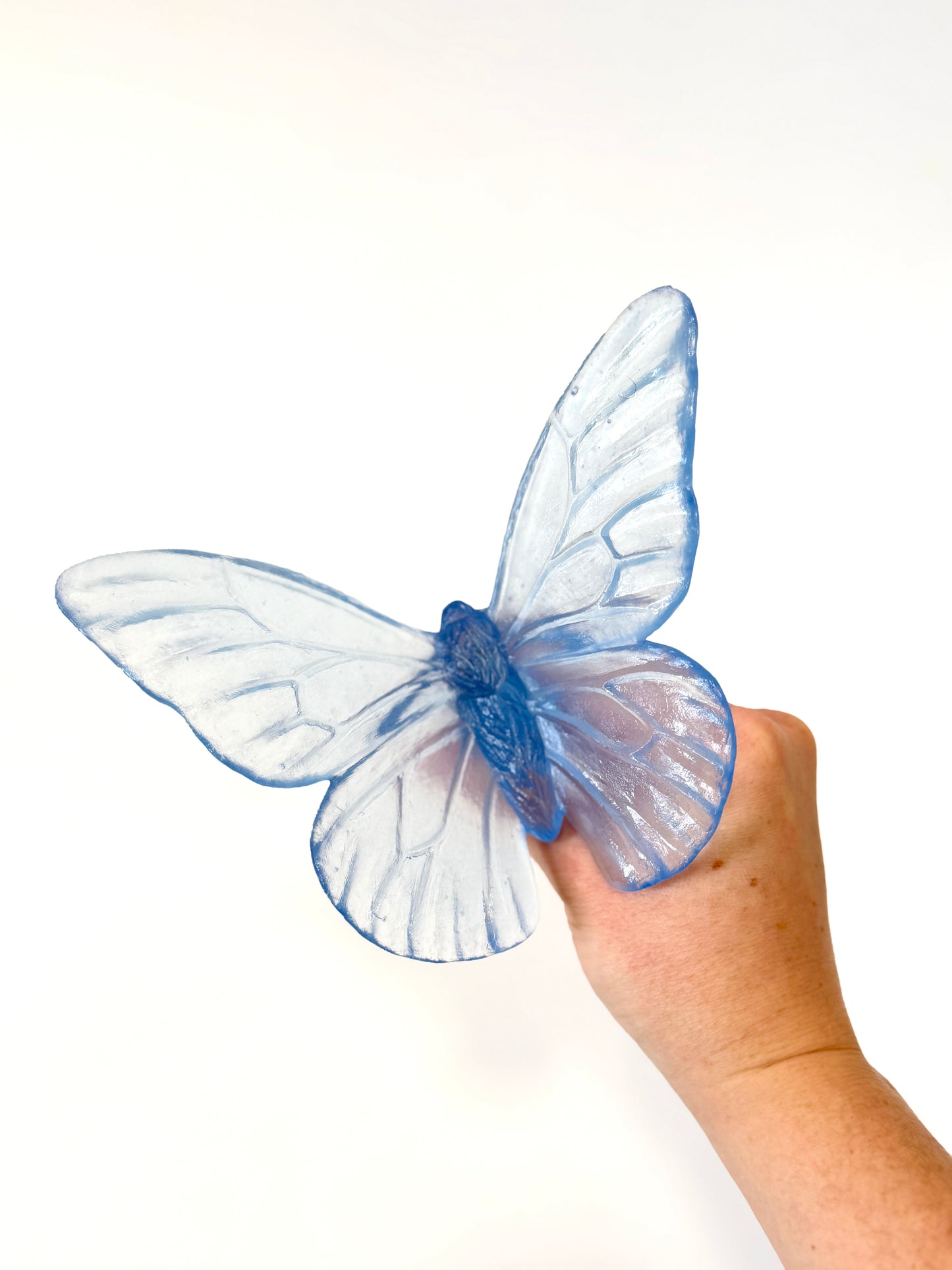 Pale Cobalt Blue- Classic Butterfly Monarch - Glass artwork by Luke Jacomb