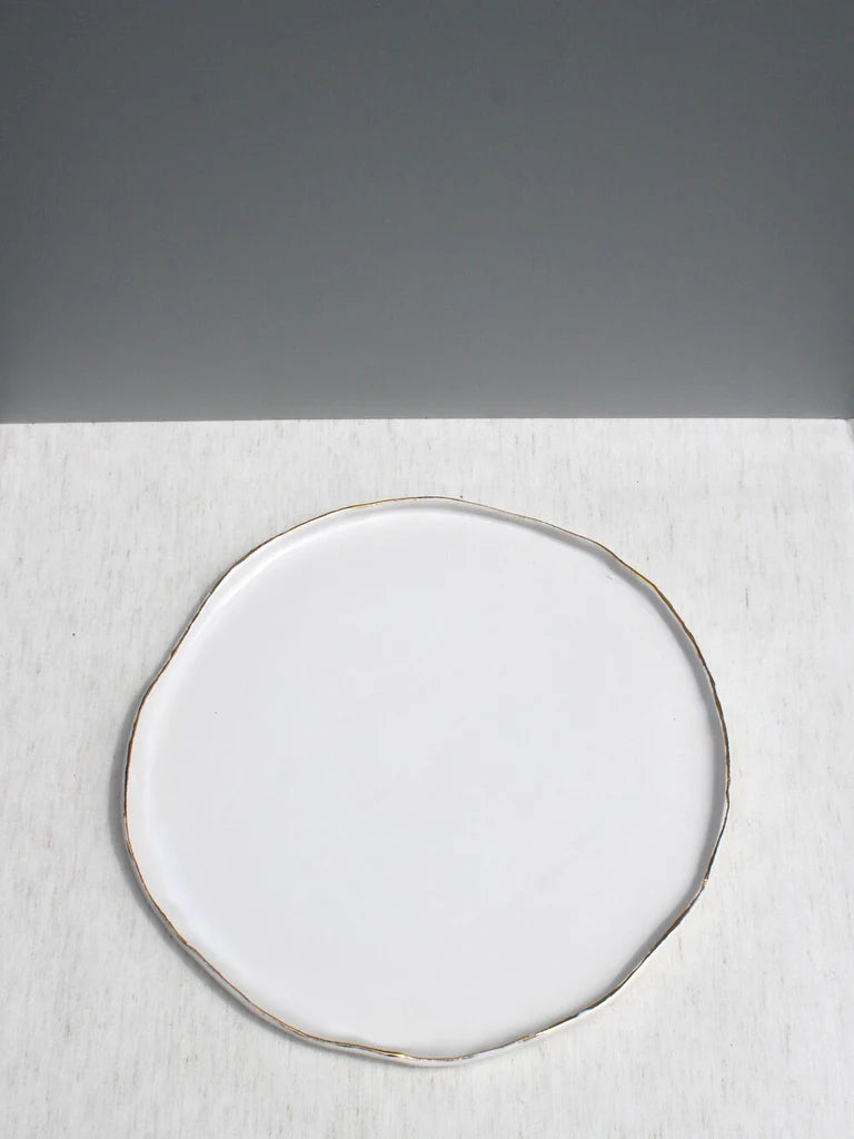 Organic Gold Rimmed Plate
