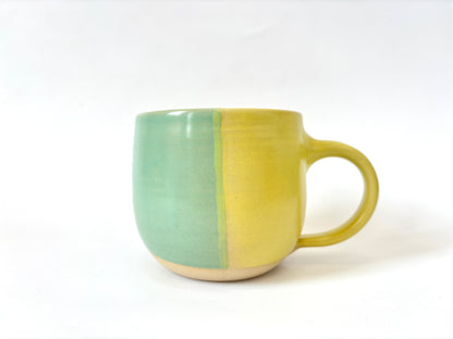 *Exclusive* Two-Toned Ceramic Mug - Lemon / Aqua