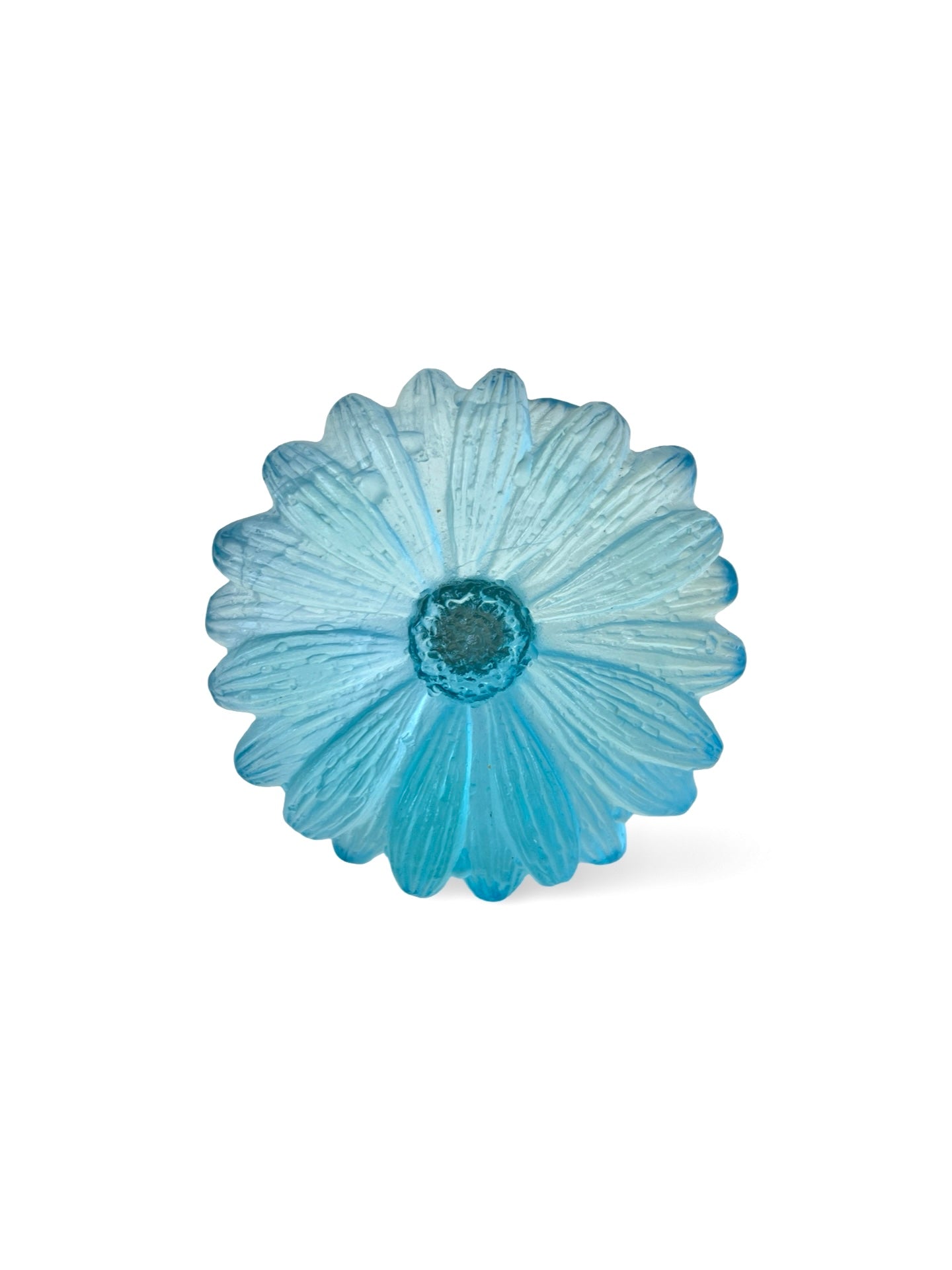 Cast Glass Daisy Flower - Pale Aqua - Garden Path Series