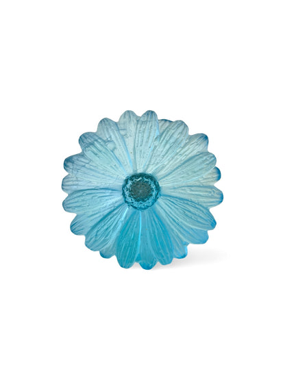 Cast Glass Daisy Flower - Pale Aqua - Garden Path Series