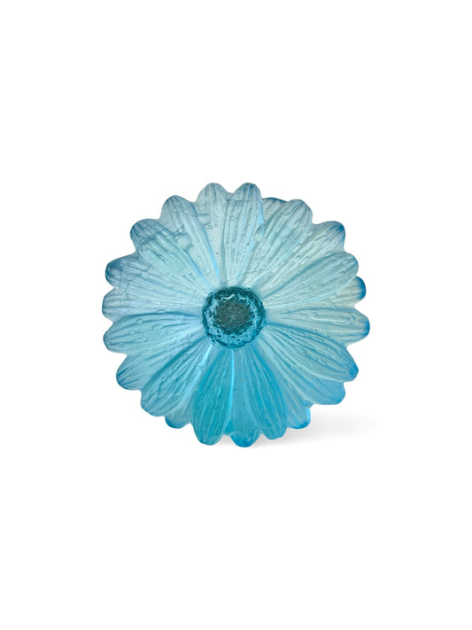 Cast Glass Daisy Flower - Pale Aqua - Garden Path Series