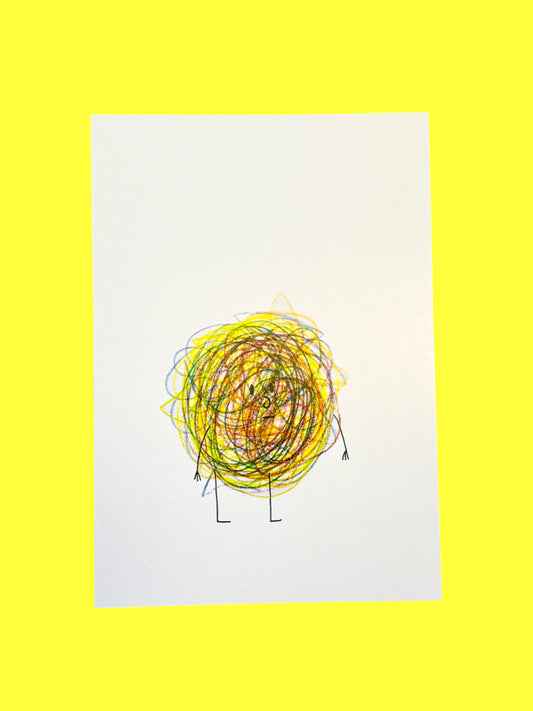Deliberate Scribble -  Illustrated Card by Jemimadidit