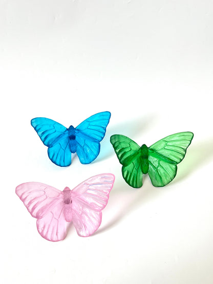 Pink Medium Glass Butterfly Artwork - Classic - by Luke Jacomb