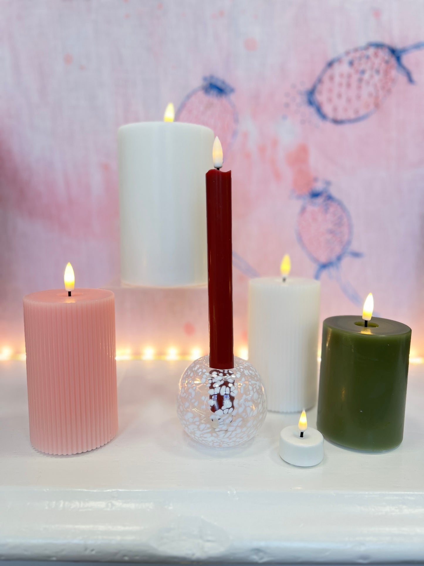 LED Table Candle - Red (Set of 2)