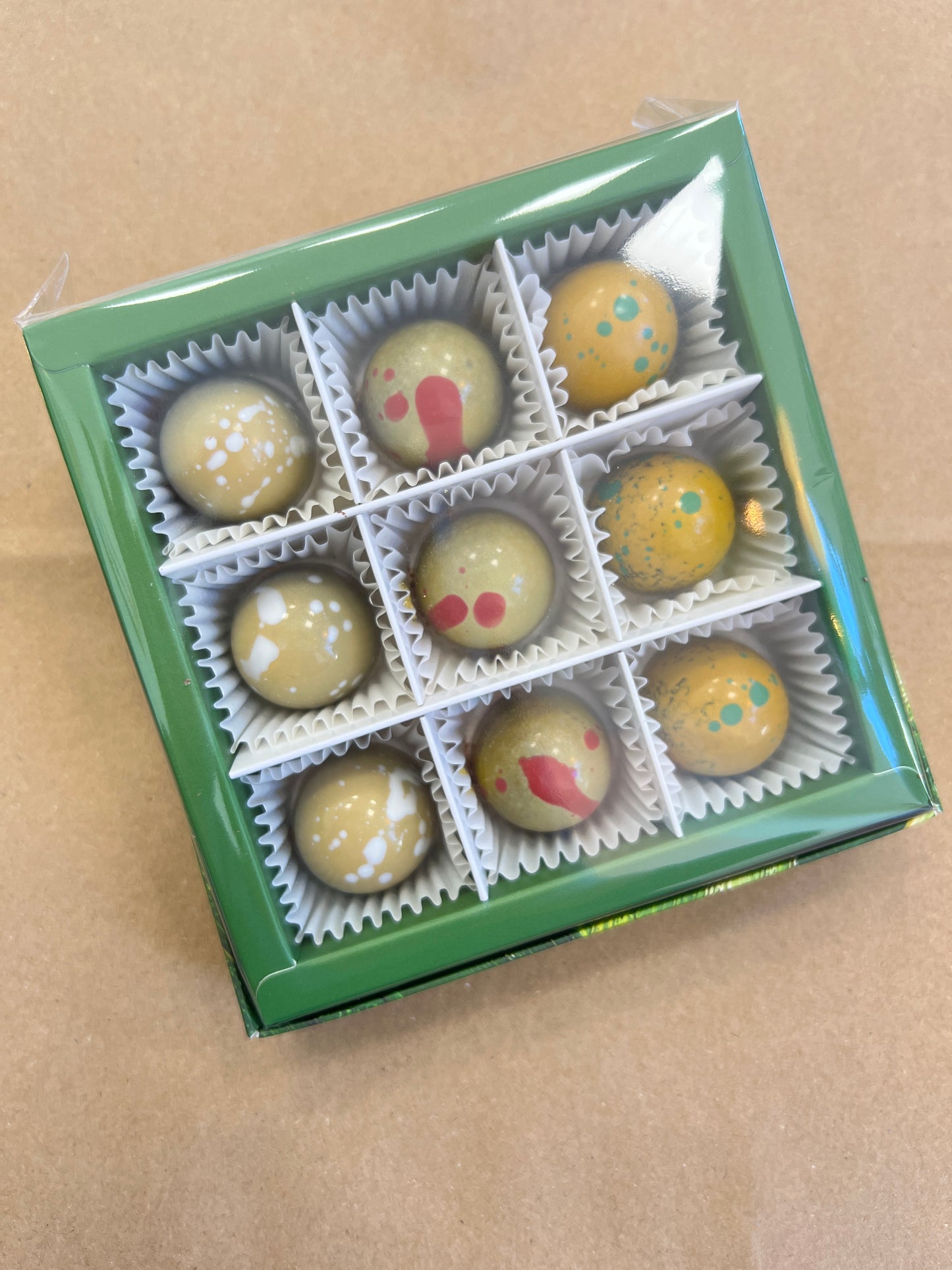 Assorted Dubai Style Bonbons - Handcrafted Chocolates - Box of 9
