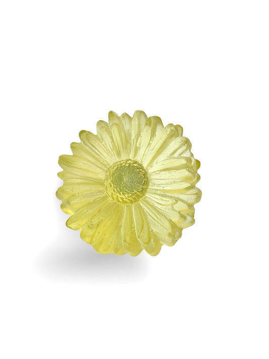Cast Glass Marguerite Flower - Citrine - Garden Path Series