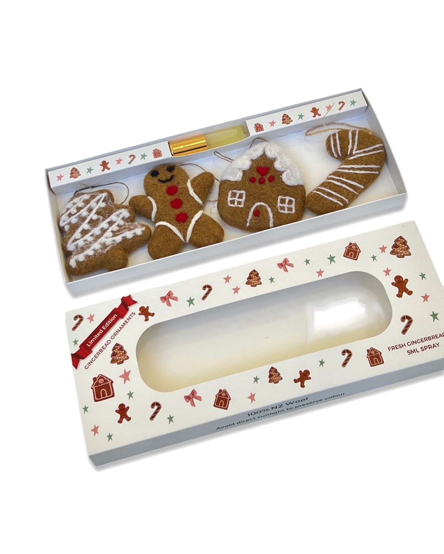 Felt Gingerbread Decoration Set with Fragrance
