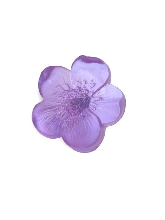 Cast Glass Buttercup Flower - Lilac - Garden Path Series