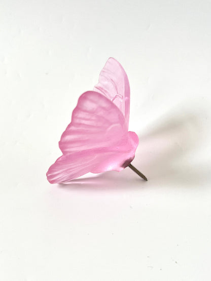 Pink Medium Glass Butterfly Artwork - Classic - by Luke Jacomb