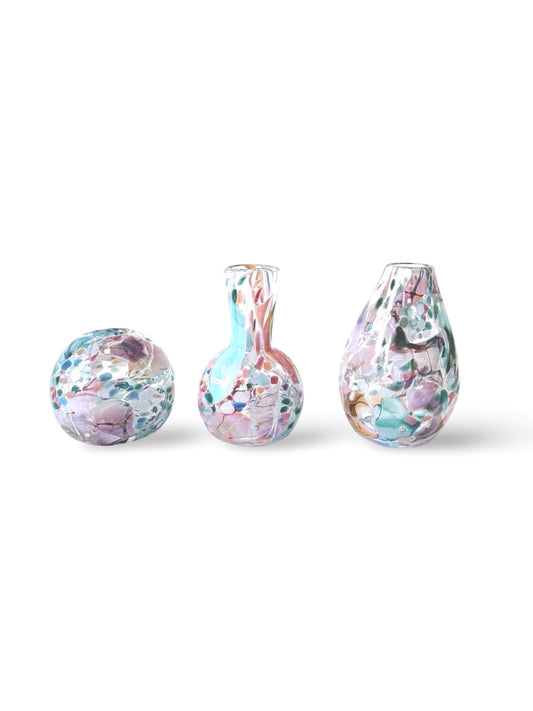 Handblown Glass Diffuser Vase - Pastel Shard
