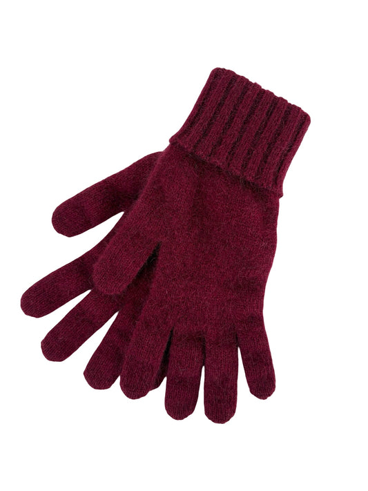 Possum Merino Turn Back Gloves - Pinot
