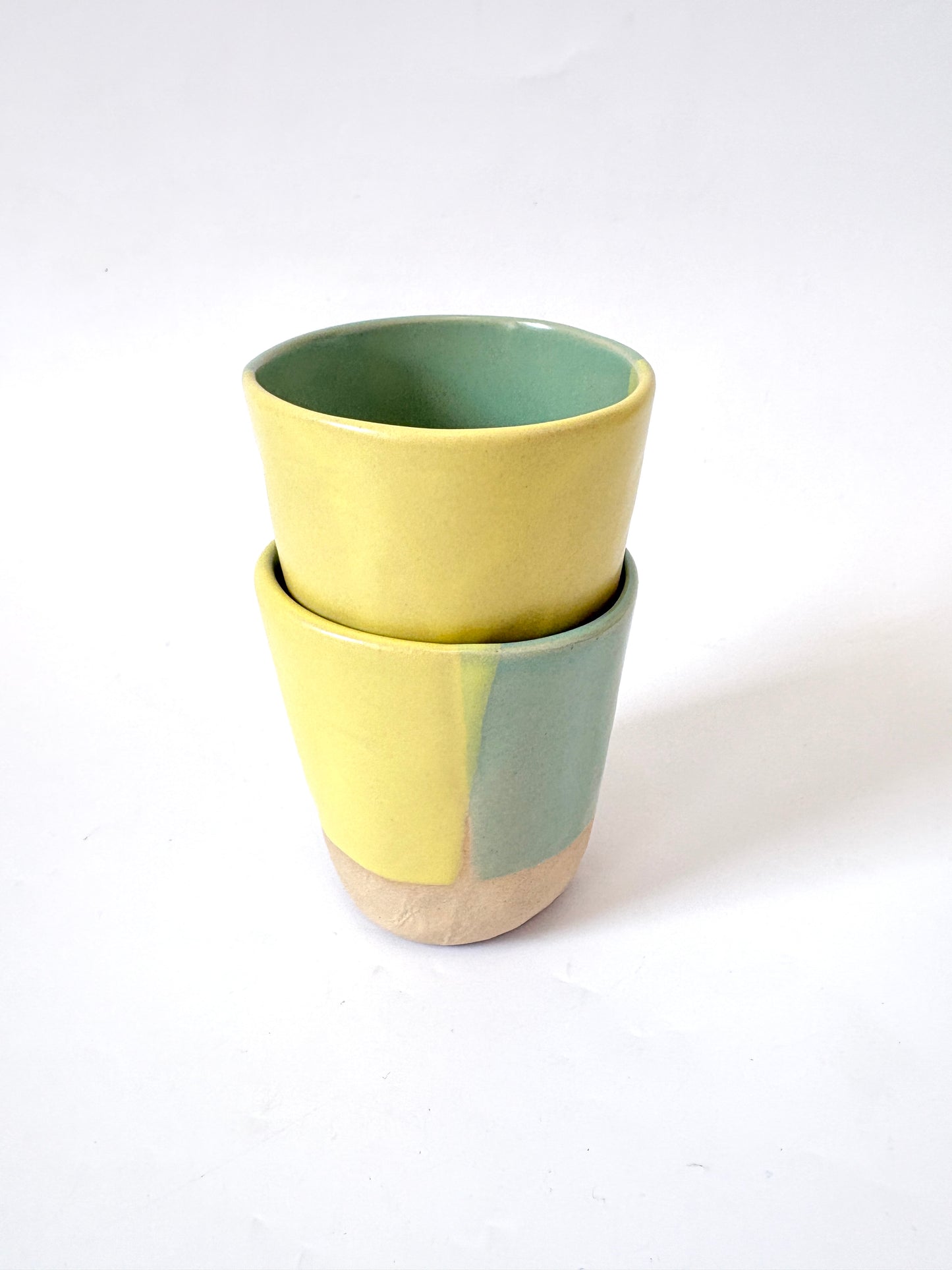 *Exclusive* Two-Toned Ceramic Tumbler - Lemon / Aqua