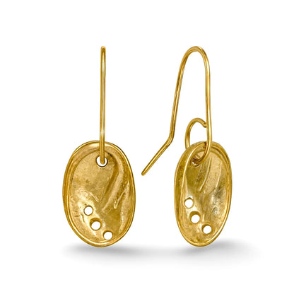 Gold Baby Paua Earrings