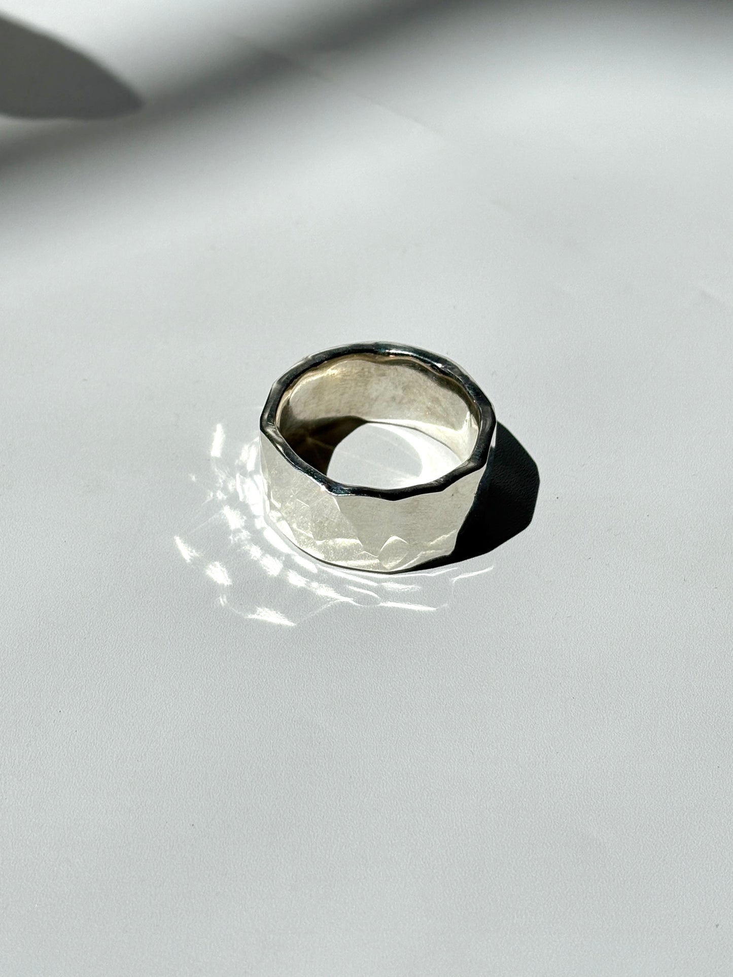 Plannished Sterling Silver Wide Band Ring (CI-454)