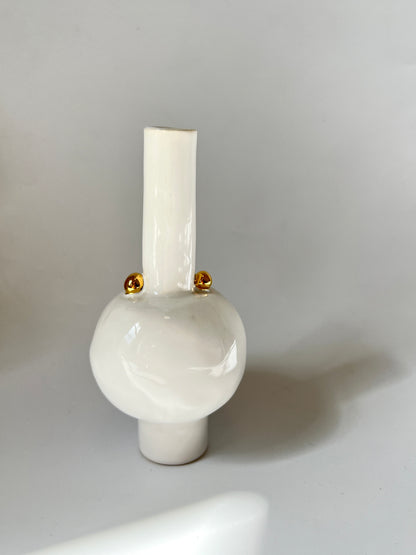 "Oh Pretty One" Vase with Gold Balls