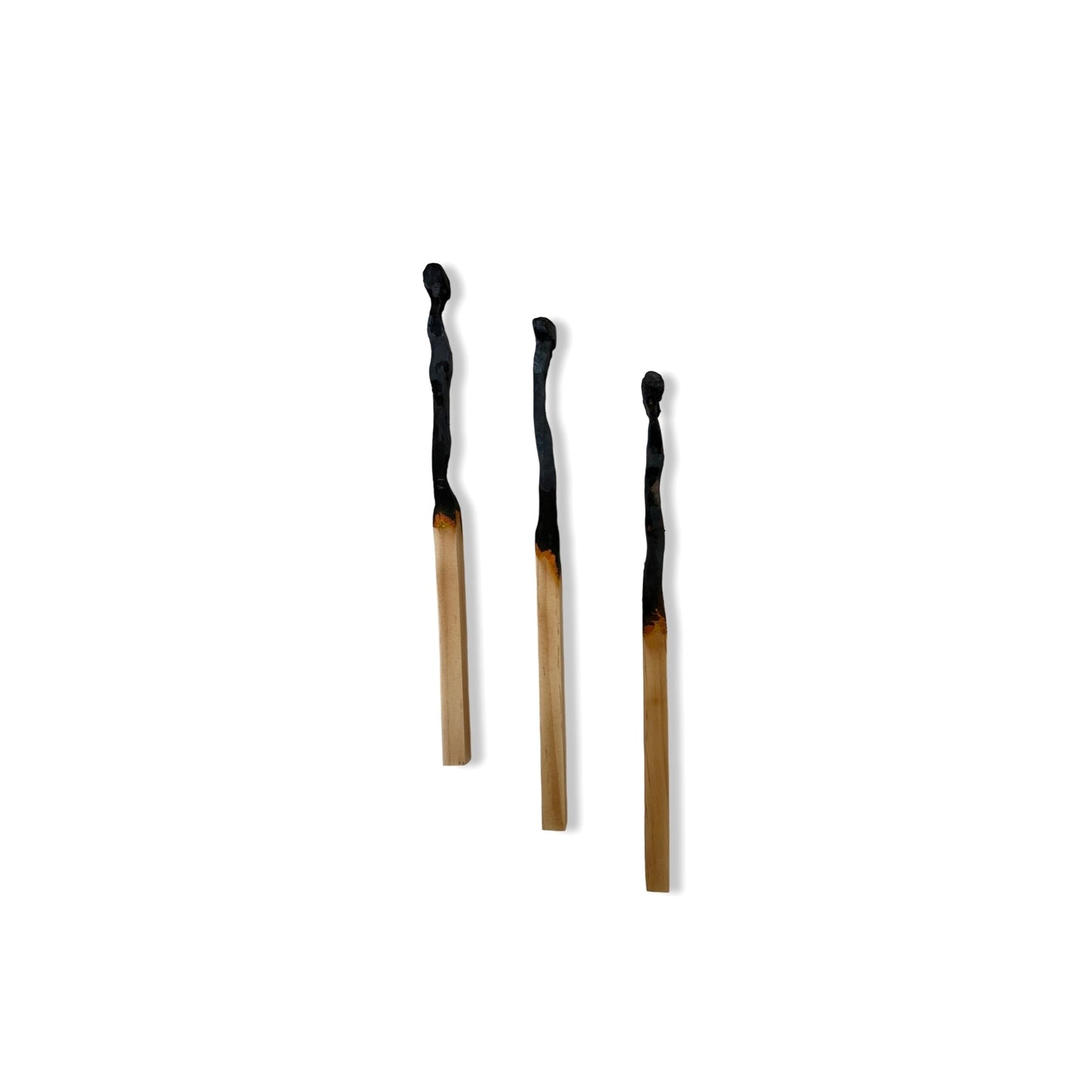 3 Burnt Matchsticks - 27cm Teeny Triptych (26075, 26076, 26077)