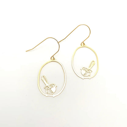 Fantail Earrings in Gold