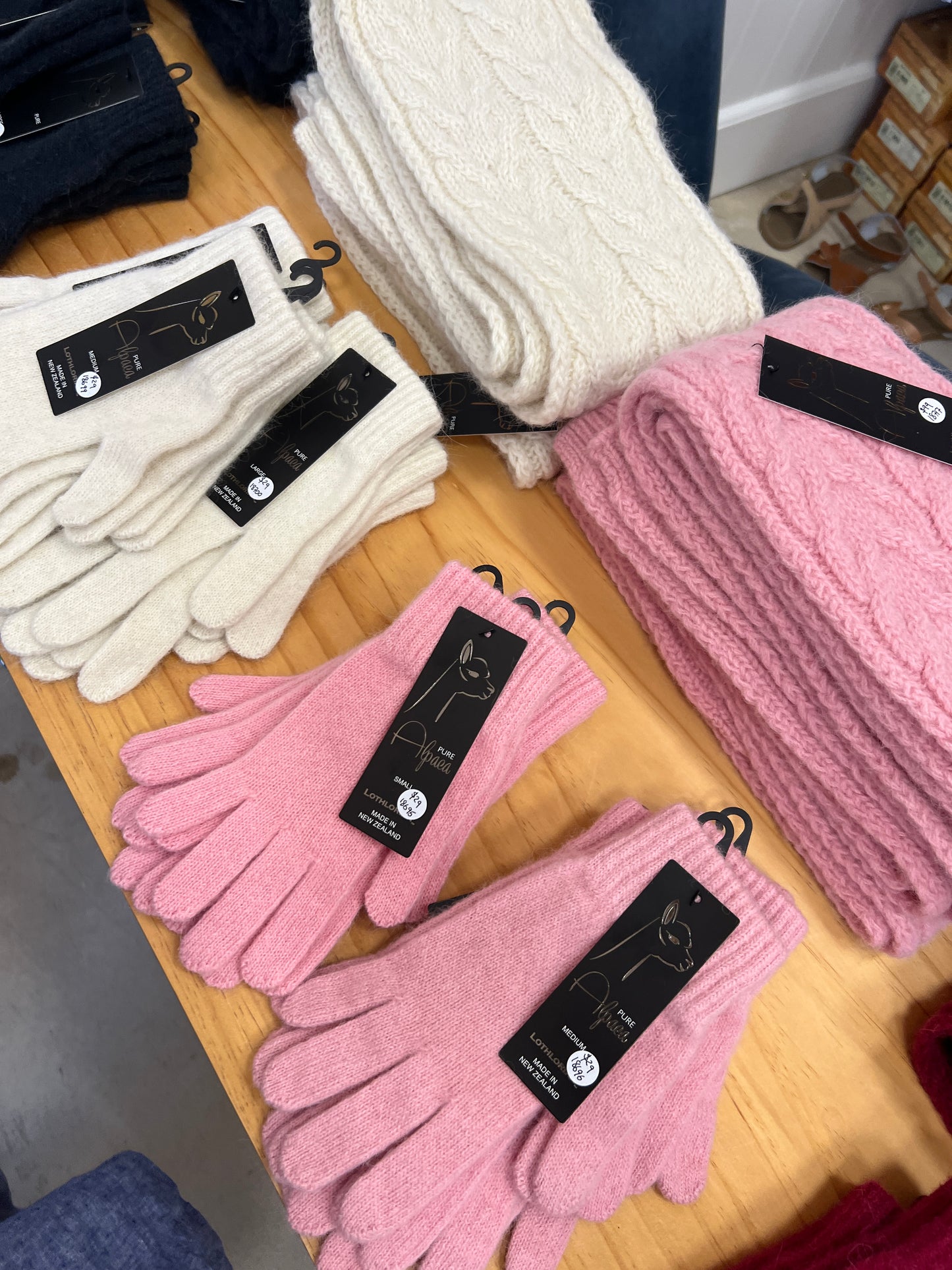 Alpaca Wool Gloves - Natural