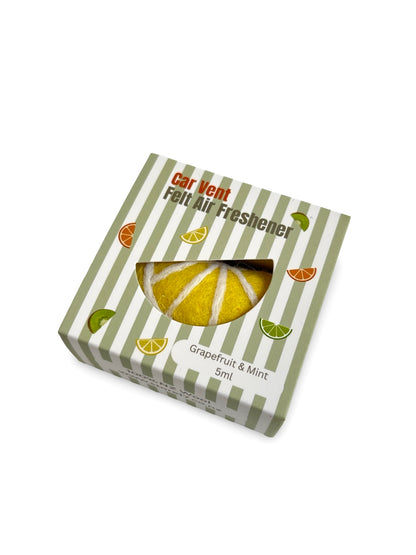 Lemon Car Freshener Set - Grapefruit & Mint scent