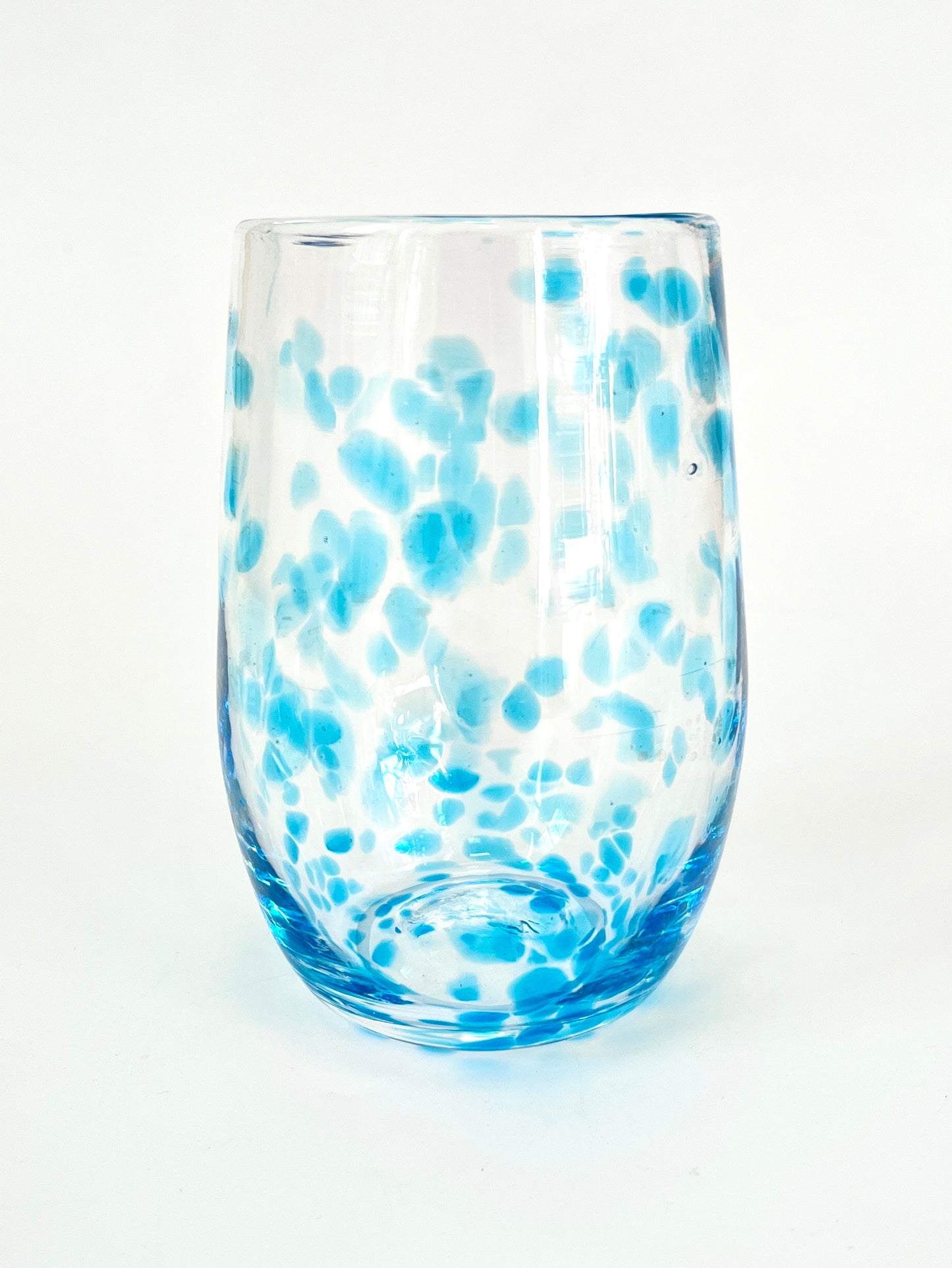 Handblown Glass Tumbler - Brilliant Copper Blue