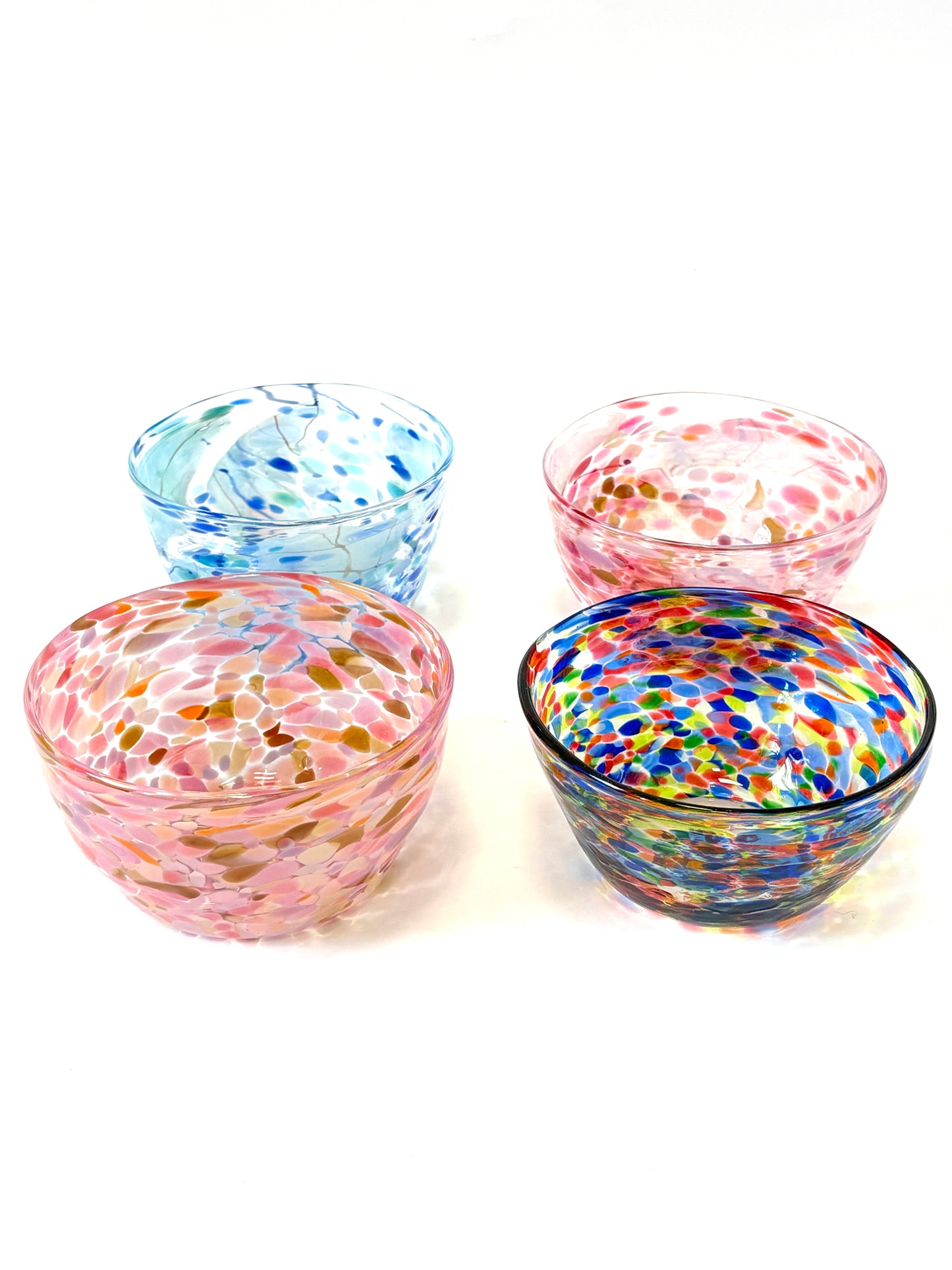 Handblown Glass Lolly Bowl - Peacock