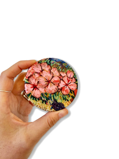 'Meadow' Pocket Mirror by Fleur Woods