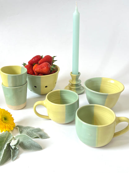 *Exclusive* Two-Toned Icecream Bowl - Lemon / Aqua