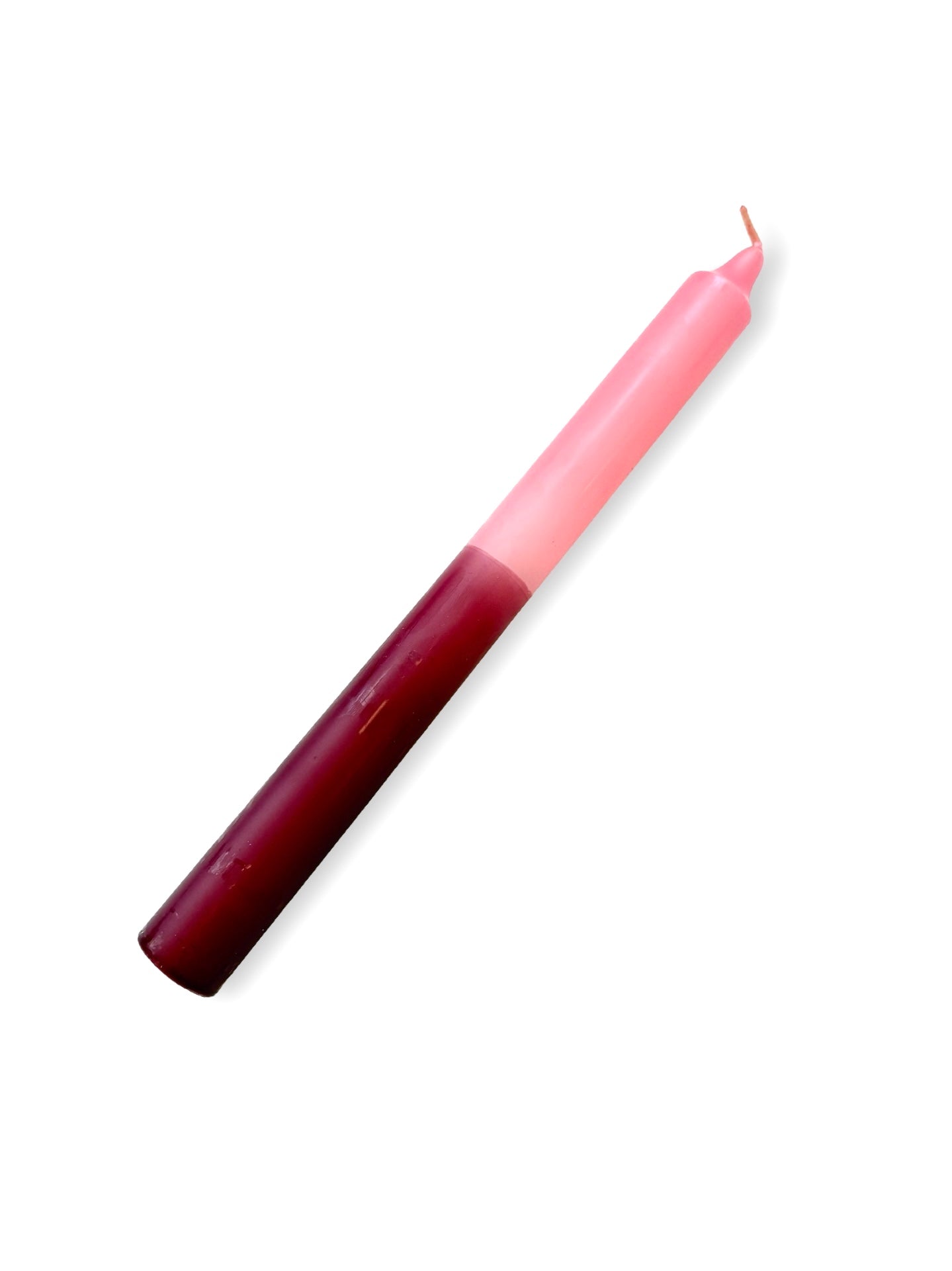 Pink / Burgundy Two-Toned Candle - 240mm