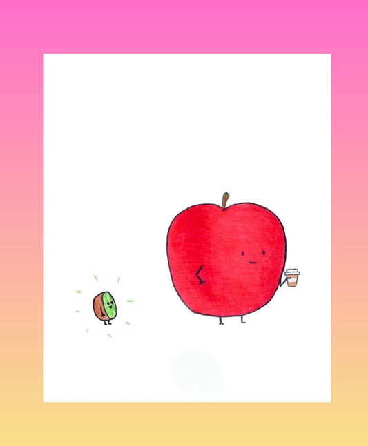 'Little Kiwi, Big Apple' Illustrated Card by Jemimadidit - Limited Edition fundraiser
