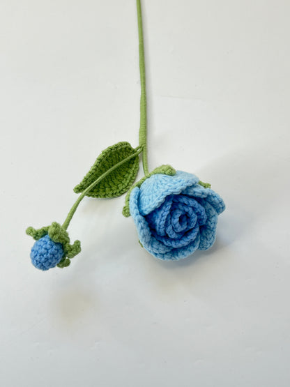 Crocheted Rosa - Light Blue