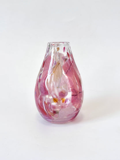 Handblown Glass Diffuser/Vase - Pink Shard