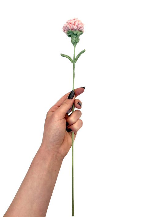 Crocheted Mini Carnation - Pink