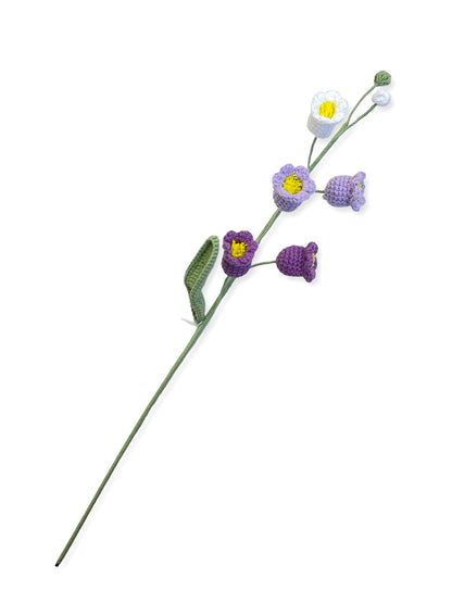 Crocheted Lily of the Valley - Purples