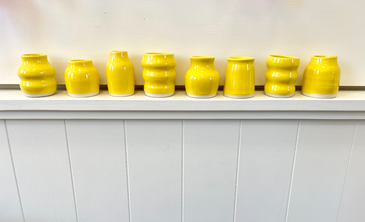 Tiny Mini Ceramic Vase - Yellow