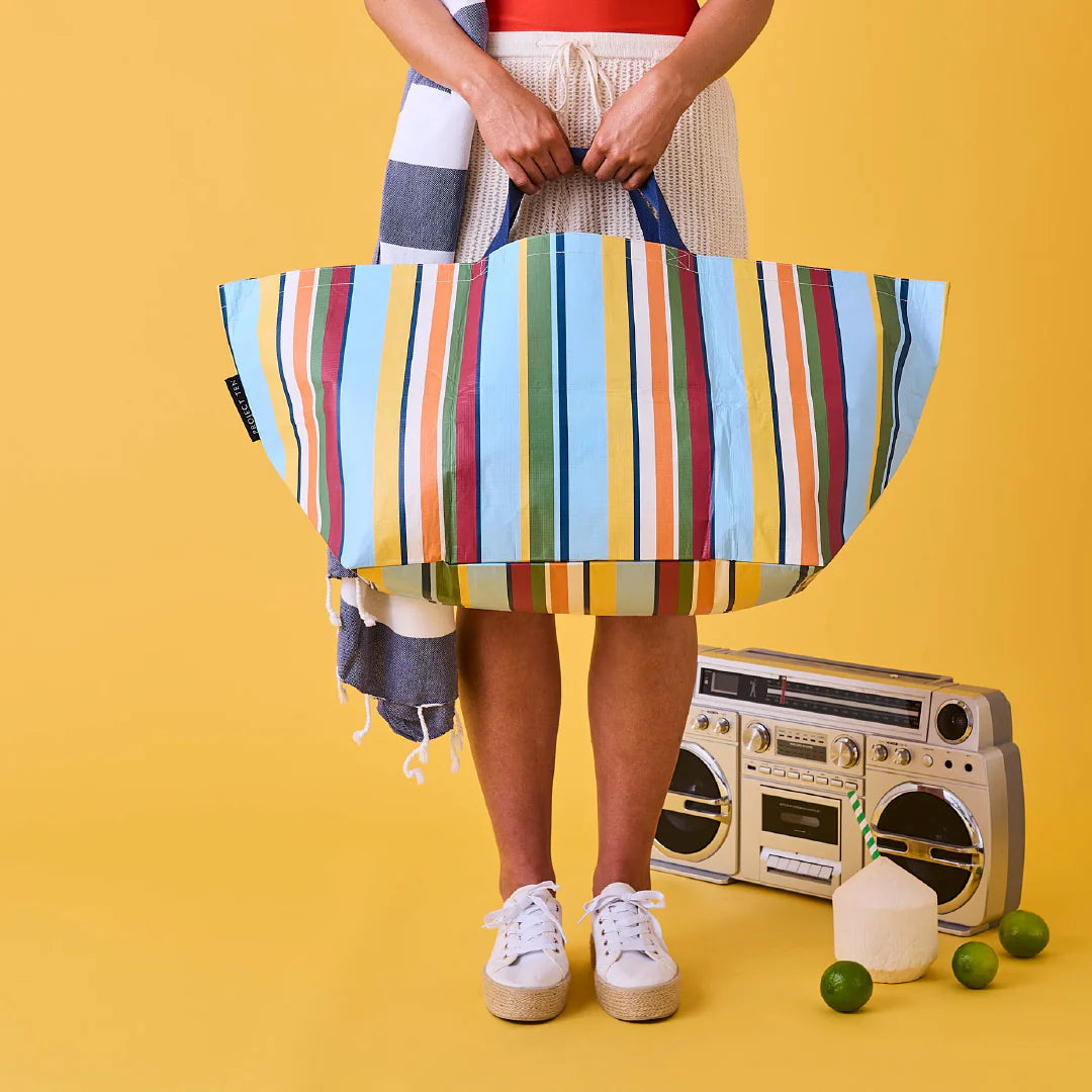 Oversized Tote - Retro Stripe