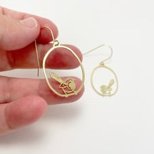 Fantail Earrings in Gold