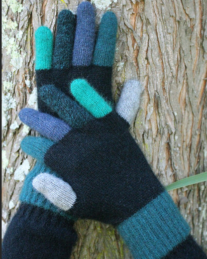 Tempo Possum Merino Gloves - Greens