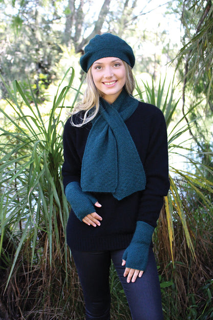 Dash Possum Merino Fingerless Mitten - Tasman