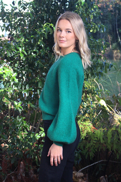 Cirrus Possum Merino Jumper - Emerald
