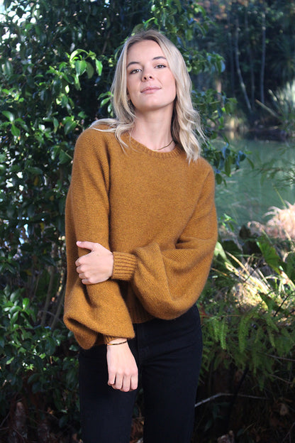 Cirrus Possum Merino Jumper - Gold