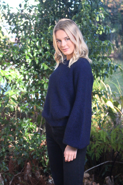 Cirrus Possum Merino Jumper - Midnight Blue