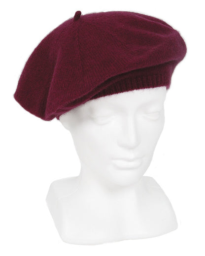 Possum Merino Beret - Berry