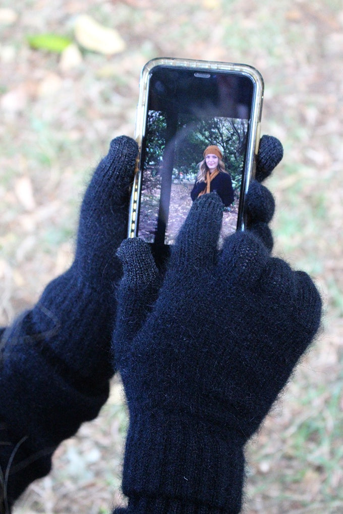 Possum Merino Conductive Gloves - Black