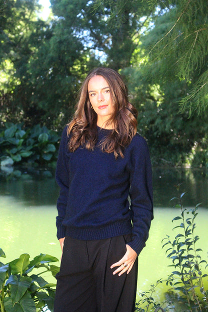 Possum Merino Jumper - Midnight Blue
